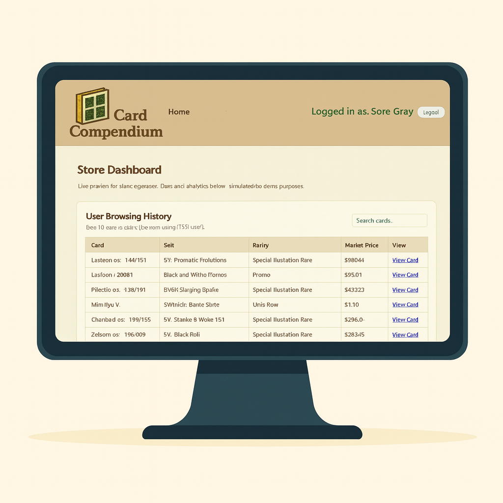 Card Compendium hero visual